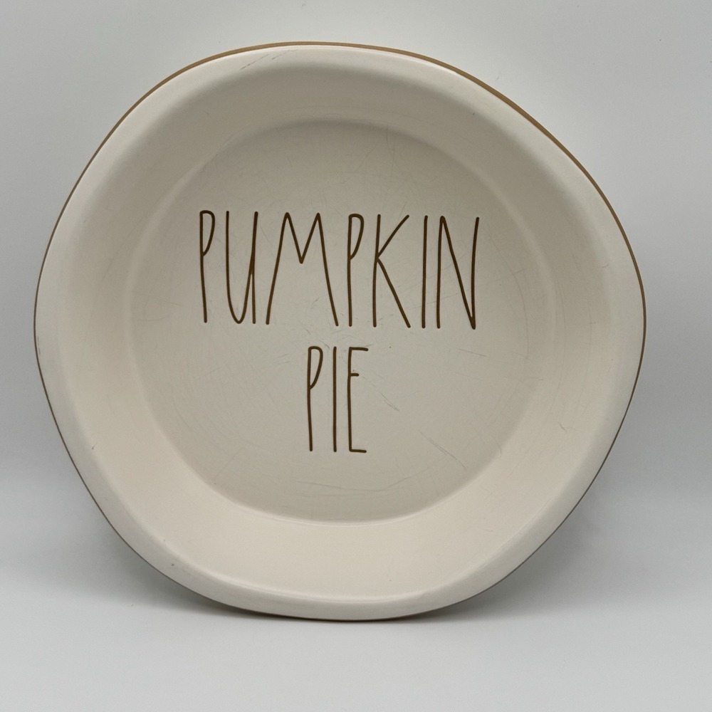 Rae Dunn PUMPKIN‎ PIE Baking Dish Ceramic Farmhouse Kitchen Serveware
